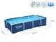 Детский прямоугольный каркасный бассейн с фильтр-насосом Bestway 56424 Steel Pro Размер 400x211х81 см - изображение 3