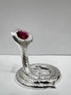 Фігурка Crystal Змія кобра 6х9 см 1602370 колір срібло червоний камінь - зображення 4