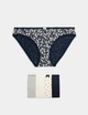 Набор хлопковых трусиков Marks&Spencer бикини 10(38) 5 шт grey mix 0226 - изображение 1