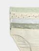 Набор хлопковых трусиков Marks&Spencer бикини 16(44) 5 шт soft green 0227 - изображение 5