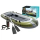 Ponton dmuchany Intex Seahawk 4 4-osobowy 351 x 145 x 48 cm Szaro-zielony 66334 (6941057430669) - obraz 2
