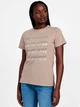 Футболка хлопковая женская Guess Halie Crewneck Rhinestone QBBI47KAK90 L Бежевая (7620837164824) - изображение 1