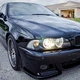 Постер BMW E39, чёрный БМВ седан 5-й серии с тюнингом, A3 30×42 см (id1268) - изображение 3