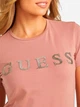 Футболка хлопковая женская Guess Pepper Metallic Logo 285778487 M Коричневая (7626741011384) - изображение 4