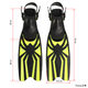 Ласты для дайвинга и снорклинга с открытой пяткой SP-Sport размер L-XL (43-46) Black-Yellow - изображение 9