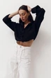 Чорна сорочка з гумкою на поясі LiLove 410 M Shirt Pure - изображение 5