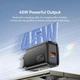 Зарядное устройство ESSAGER Flash 45W USB-A QC Black (ECT45W-RPB01-Z) - изображение 4