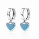 Серьги-кольца (конго) серебряные Сердце с эмалью Silver Style (211638.00 sku:2300103814947) - изображение 2