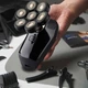 Электробритва мужская 5 в 1 аккумуляторная с USB зарядкой для лица бороды и усов Черно серебристая многофункциональный триммер для бритья и стайлинга с насадкой массажером и щеткой для очистки что обеспечивает профессиональный уход в домашних условиях - изображение 3