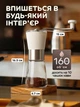 Ручна механічна кавомолка з регулюванням ступеня помелу VMHouse домашній млин з керамічними жорнами для кавових зерен та перцю подрібнювач для спецій та трав прозорий з білим (0177-0002) - зображення 4