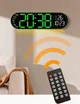 Годинник Deepfox DS-5509 LED цифровий електронний настінний/настільний Будильник Дата Температура 43х12см зелений - зображення 1