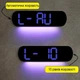 Годинник Deepfox DS-5509 LED цифровий електронний настінний/настільний Будильник Дата Температура 43х12см синій - зображення 8