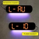 Часы Deepfox DS-5509 LED цифровые электронные настенные/настольные Будильник Дата Температура 43х12см оранжевый - изображение 8