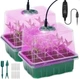 Лоток для пророщування GrowBox з LED підсвічуванням для мікрозелені та розсади на підвіконні для домашнього городу з автоматичним спектральним освітленням для швидкого росту рослин енергоефективний контейнер для вітамінної зелені 30 см - зображення 1