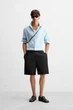 Шорти Zara бавовняно-лляні чорний 6861/357/800 M - изображение 1