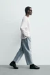 Джинси Zara Wide Tapered вільні укорочені блакитний 9794/360/406 30 - изображение 4