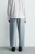 Джинси Zara Wide Tapered вільні укорочені блакитний 9794/360/406 30 - изображение 6