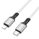 Кабель для заряджання Borofone BX83 передачі даних USB-C на Lightning, 1m 3A підтримка швидкого заряджання PD 20W White - зображення 2