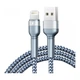 Дата кабель для заряджання айфонів REMAX Jany RC-124i USB - Lightning 8-pin Срібний (1м) - зображення 2