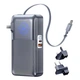 Павербанк-адаптер Remax CP-5 з вилками EU/UK та кабелем / 10000 мАг / 35 Вт / USB-C + USB-A / PD+QC / Чорний - зображення 1