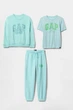 Комплект: футболка и брюки Gap 95(см) Бирюзовый (140341) - изображение 1