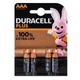 Батарейка LR03 Duracell Plus (блістер по 4шт) AAA (57864) - зображення 1