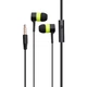 Проводные наушники 3.5mm Celebrat D2 вакумные с микрофоном 1.2m Green - изображение 1