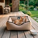 Уличная лежанка для маленьких собак BOSYAK Outdoor Waterproof 50x45 Бежевая (4-6 кг) - изображение 1