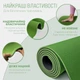 Килимок для йоги та фітнесу EasyFit 6 мм TPE TC двошаровий нековзний зелений чорний 183x61 см - зображення 3