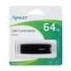 Флешка ЮСБ Apacer AH336 64Gb USB Flash Drive 2.0 пам'ять 64 Гб Black - зображення 2