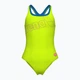 Купальник слитный для девочек Arena Logo Swimsuit Swim Pro (UPF 50+) 128 см Салатово-голубой (010287-880-128) - изображение 4