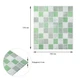 Зелені 3D самоклеючі панелі «Мозаїка» 70×77 см — декоративні панелі для стін, 3Д плитка, самоклейка, зелена мозаїка, декор стін - зображення 2