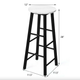Комплект барних стільців Costway Eugad White Marble 2 шт до 100 кг - зображення 5