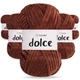 Упаковка YarnArt Dolce, Медный №793, 5шт - 5 мотков по 100 г 120 м, плюшевая пряжа для игрушек, пледов и аксессуаров, 100% микрополиэстер - изображение 1