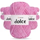 Упаковка YarnArt Dolce, Детский розовый №858, 5шт - 5 мотков по 100 г 120 м, плюшевая пряжа для игрушек, пледов и аксессуаров, 100% микрополиэстер - изображение 1