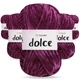 Упаковка YarnArt Dolce, Сливовый №766, 5шт - 5 мотков по 100 г 120 м, плюшевая пряжа для игрушек, пледов и аксессуаров, 100% микрополиэстер - изображение 1