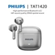 Бездротові TWS-навушники Philips TAT1420 з AI-мікрофоном і 18 годинами автономності - зображення 2