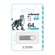 Флеш-память USB Wibrand металл 64Гб серебристая (663405) - изображение 2