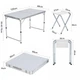 Раскладной стол чемодан с 4 стульями для пикника, рыбалки Folding Table 120 х 60 х 70 см (MH-5309S) Белый - изображение 4