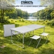 Раскладной стол чемодан с 4 стульями для пикника, рыбалки Folding Table 120 х 60 х 70 см (MH-5309S) Белый - изображение 8