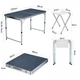 Раскладной стол чемодан с 4 стульями для пикника, рыбалки Folding Table 120 х 60 х 70 см (MH-5309S) Серый - изображение 3
