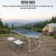 Раскладной стол чемодан с 4 стульями для пикника, рыбалки Folding Table 120 х 60 х 70 см (MH-5309S) Серый - изображение 5