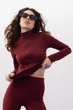 Спортивна кофта (рашгард) на блискавці Soft Biflex, бордо (M) - изображение 4