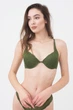 Кружевной бюстгальтер с формованными чашками Giulia Silvia 1172/21 80C Green, комфортный на каждый день - изображение 2