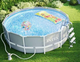 Бассейн каркасный Intex 366 x 99 см с каркасом, чашей, фильтр-насосом 2006 л/ч, стремянкой, тентом и подстилкой - изображение 4