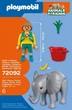 Набір іграшок Playmobil Animals and Friends Zoo: Слоненя та доглядач 72092 (4008789720924) - зображення 2