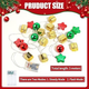 Різдвяна LED гірлянда 3 м з кульками, зірками та ялинками, 20 LED, тепле біле світло, декоративна гірлянда для дому та ялинки - зображення 5