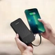Повербанк Dudao K11 10000mAh 10W с встроенными кабелями USB-A USB-C Lightning MicroUSB Black (6977196681853) - изображение 4