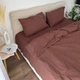 Простынь Евро Lavson Вареный хлопок Washed Cotton 260х230 Шоколад - изображение 1