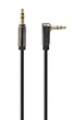 Аудио кабель AUX 3.5 мм Jack-Jack Cablexpert CCAPB-444L-1M, угловой разъем, 1 м, черный - изображение 1